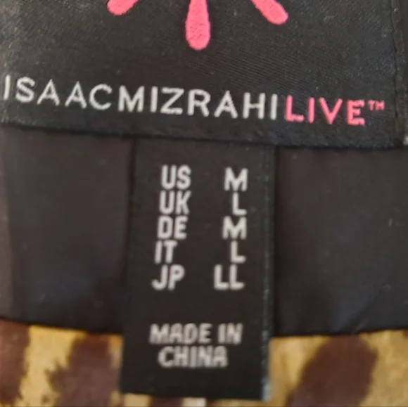 Isaac Mizrahi Puffer Jacket, Women Black Quilted, Leopard Lining, ZipUp, Pckts,M - Picture 2 of 16